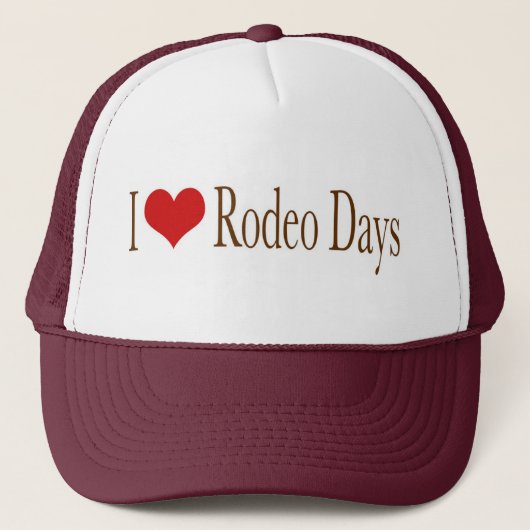 I Heart Rodeo Days Trucker Pet (Voorkant)