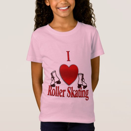 I Heart Roller Skating T-shirt (Voorkant)