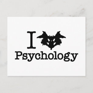 I Heart (Rorschach Inkblot) Psychologie Briefkaart
