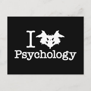 I Heart (Rorschach Inkblot) Psychologie Briefkaart