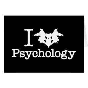 I Heart (Rorschach Inkblot) Psychologie Kaart