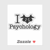 I Heart (Rorschach Inkblot) Psychologie Sticker (Vel)