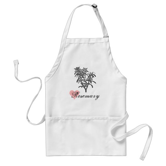 I Heart Rosemary Apron Standaard Schort (Voorkant)