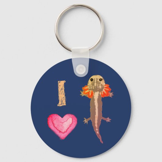 I Heart Salamander Sleutelhanger (Voorkant)
