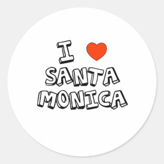 I Heart Santa Monica Ronde Sticker