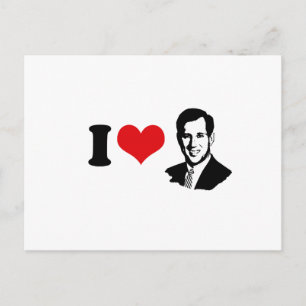 I HEART SANTORUM 2012 BRIEFKAART