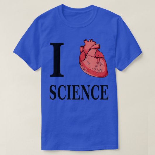 I Heart Science Love Biology Anatomical T-shirt (Design voorkant)
