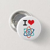 I Heart Science - Ronde Button 3,2 Cm (Voorkant /achterkant)