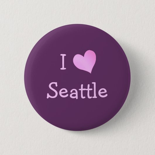 I Heart Seattle Ronde Button 5,7 Cm (Voorkant)