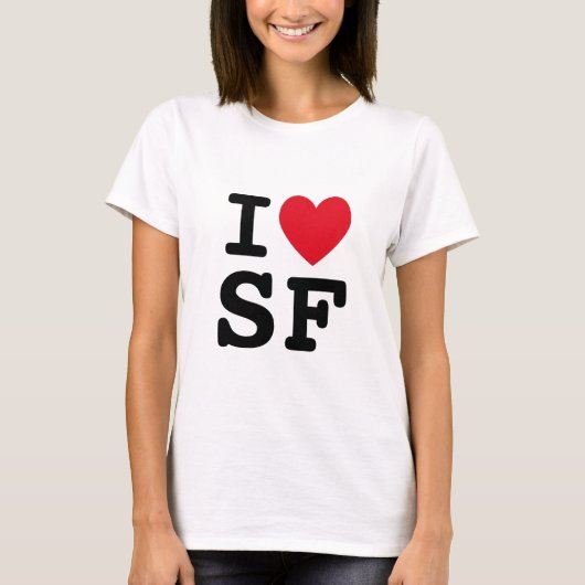 I Heart SF-monogram T-shirt (Voorkant)