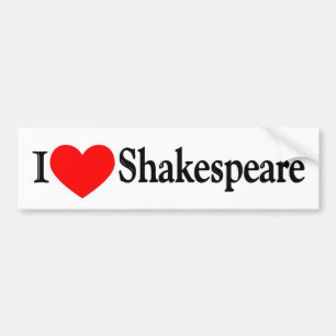 I Heart Shakespeare Bumpersticker