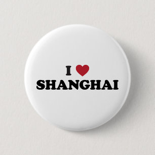 I Heart Shanghai China Ronde Button 5,7 Cm