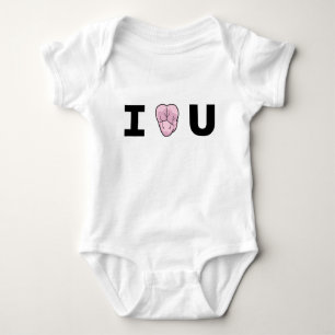 "I [Heart-Shaped-Molar} U" Baby Creeper Romper