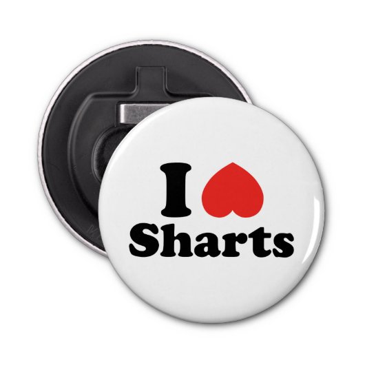 I Heart Sharts Button Flesopener (Voorkant)