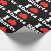 I Heart Sharts Cadeaupapier (Hoek)