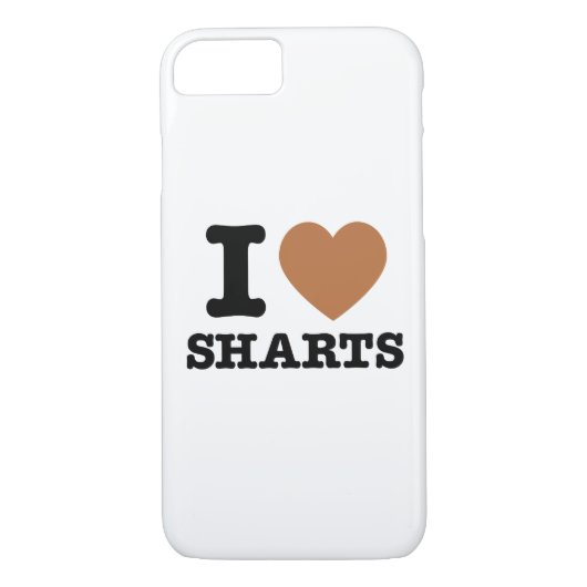 I Heart Sharts Funny Icon Graphic iPhone 7 Coque (Dos)
