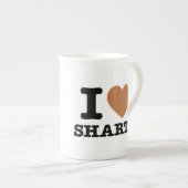I Heart Sharts Funny Icon Graphic Porselein Kop (Voorkant rechts)