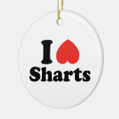 I Heart Sharts Keramisch Ornament (Links)