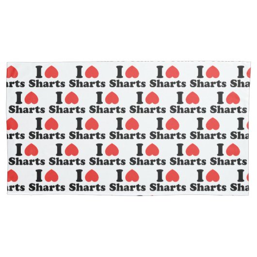 I Heart Sharts Kussensloop (Voorkant-Links)