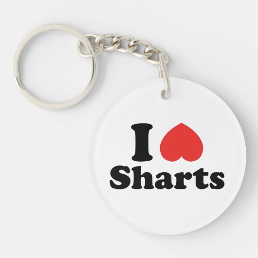 I Heart Sharts Sleutelhanger (Voorkant)
