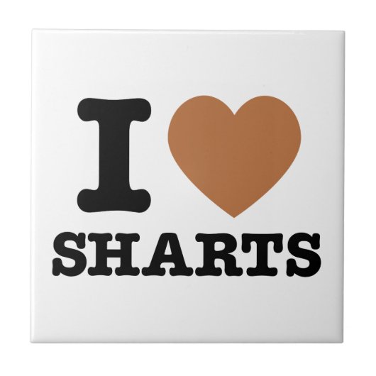 I Heart Sharts Tegeltje (Voorkant)
