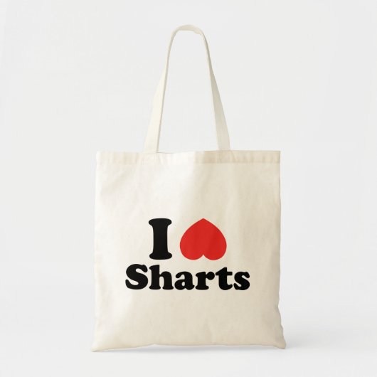 I Heart Sharts Tote Bag (Voorkant)