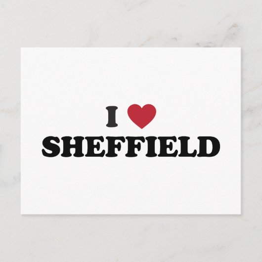 I Heart Sheffield Groot-Brittannië Briefkaart (Voorkant)