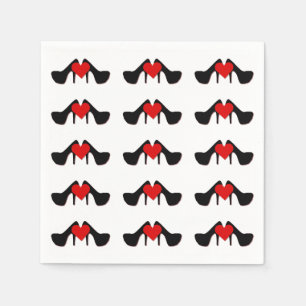 I Heart Shoes Pattern Napkins Servet