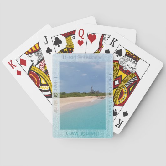 I Heart Sint Maarten-speelkaarten Pokerkaarten (Achterkant)