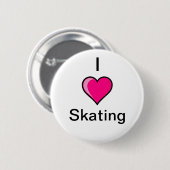 I Heart Skating Button (Voorkant /achterkant)