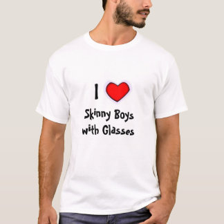 I Heart Skinny Boys met bril T-shirt
