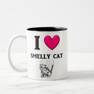 I "Heart" Smelly Cat Tweekleurige Koffiemok