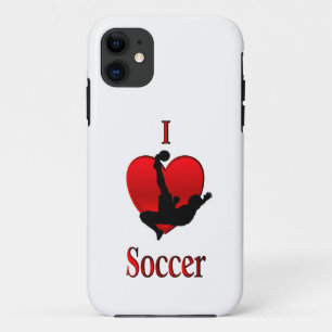 I Heart Soccer iPhone 11 Hoesje