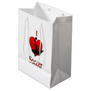 I Heart Soccer Medium Cadeauzakje
