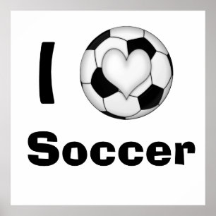 I Heart Soccer Poster