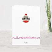 I Heart Sock Monkey Kaart (Achterkant)