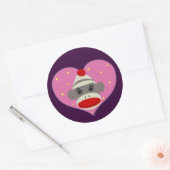I Heart Sock Monkey Sticker (Envelop)