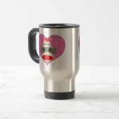 I Heart Sock Monkey Travel Mug Reisbeker (Voorkant links)