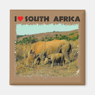 I Heart South Africa Rhino tot riet Magneet