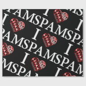 I Heart SPAM Black Cadeaupapier (Vlak)