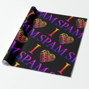 I Heart SPAM Black Ombre II Cadeaupapier