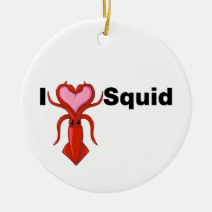 I Heart Squid Keramisch Ornament