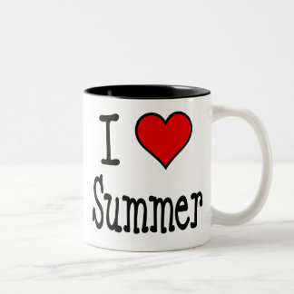 I Heart Summer Tweekleurige Koffiemok