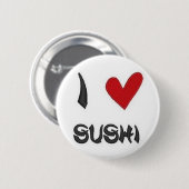 I Heart Sushi Ronde Button 5,7 Cm (Voorkant /achterkant)
