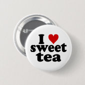 I Heart Sweet Tea Ronde Button 5,7 Cm (Voorkant /achterkant)