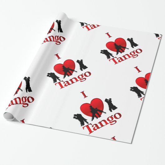 I Heart Tango Cadeaupapier (Uitgerold)