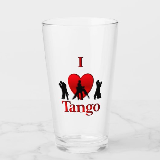 I Heart Tango Glas (Voorkant)