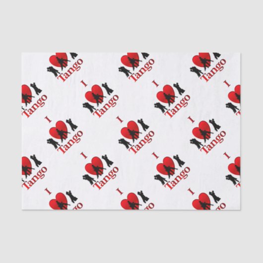 I Heart Tango Tissuepapier (Voorkant)