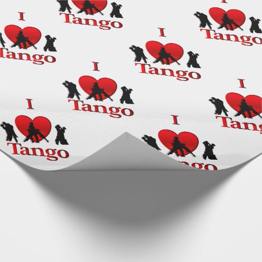 I Heart Tango Wrapping Paper Cadeaupapier (Hoek)