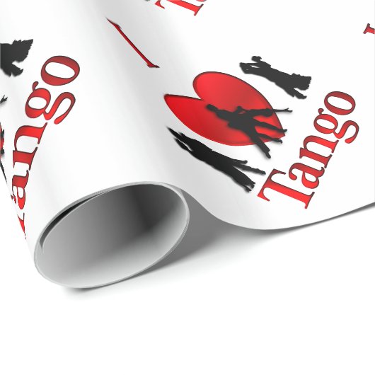 I Heart Tango Wrapping Paper Cadeaupapier (Rol Hoek)